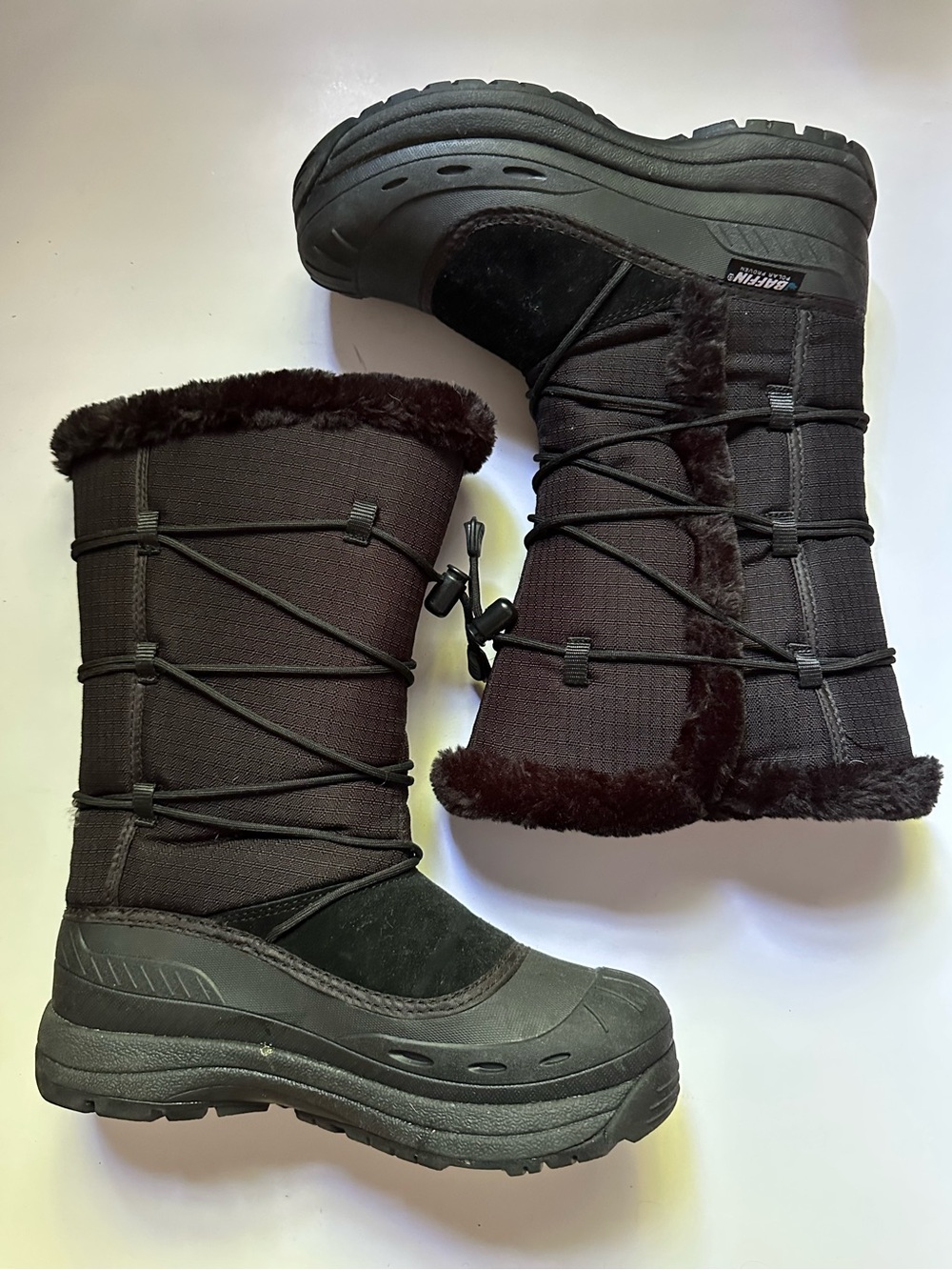 Baffin Ella Tall Black Snow Boot Womens Size 9